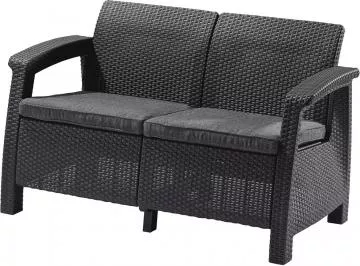 Modern sofa Corfu love seat - grafit