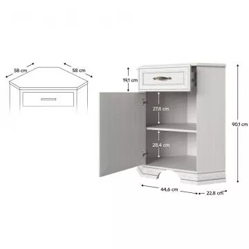 Rohov komoda, woodline krm, TIFFY 1D1S