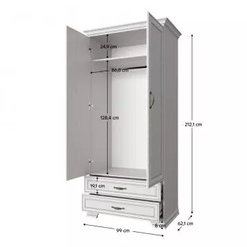 Dvoudveov sk 2D2S, woodline krem, TIFFY 02