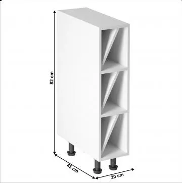 Spodn skka s policemi D20W, bl, PROVANCE