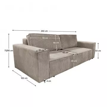 Rozkldac pohovka, bov, HARPERA BIG SOFA