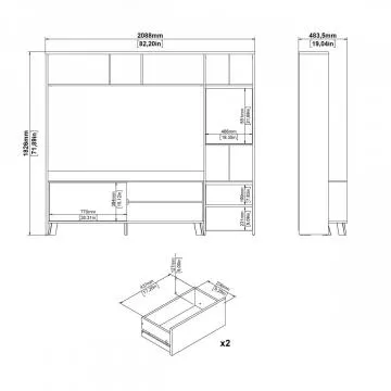 TV stna Nerea 320 jackson hickory/bl lesk