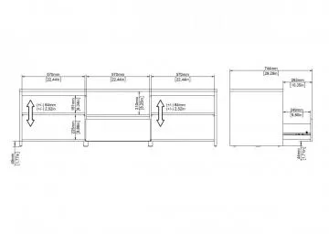  TV stolek Nerea 315 jackson hickory/bl lesk