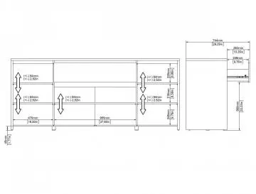 Komoda Nerea 316 jackson hickory/bl lesk