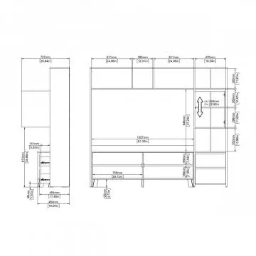 TV stna Nerea 320 jackson hickory/bl lesk