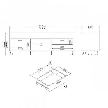 TV stolek Iker 717 jackson hickory/bl