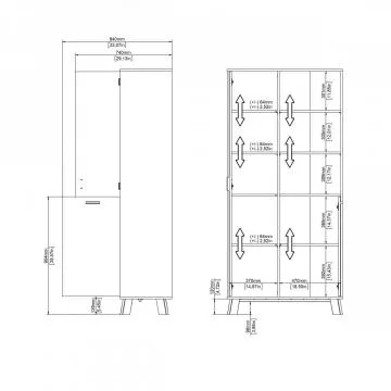 Knihovna Iker 719 jackson hickory/bl