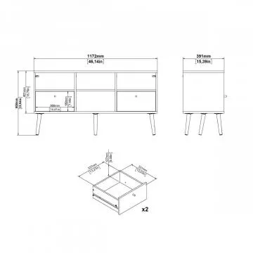 TV stolek Boaz 122 bl