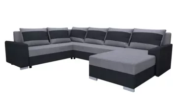 Rohová sedací souprava ANDRES U, tmavì šedá/šedá