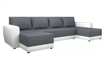 Sedací souprava DAKAR NEW U, šedá/ekokùže bílá