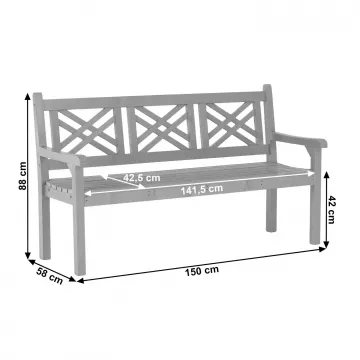 Zahradn lavice Fabla barva ed - rozmry