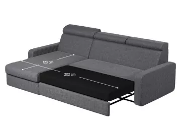 Sedací souprava Mora, levé provedení, rozložené lùžko