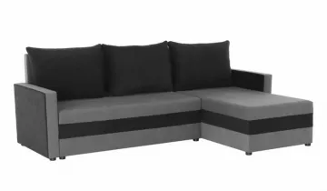 Rohová sedací souprava PAULITA NEW, šedá/èerná