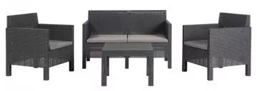 Zahradn plastov set PENELOPE 4 SEATER - Grafit