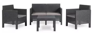 Zahradn plastov set PENELOPE 4 SEATER - Grafit