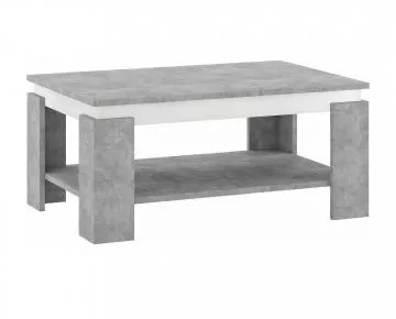Konferenční stolek, beton/bílá, PIANI
