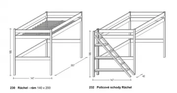 Policov schody postele Rchel