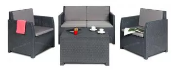 DIANA 4 SEATER zahradn plastov set - grafit