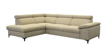 Rohová sedací souprava ZACHARY, levé provedení, krémová
